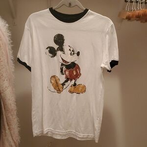 Disney White and Black T-Shirt with Logo